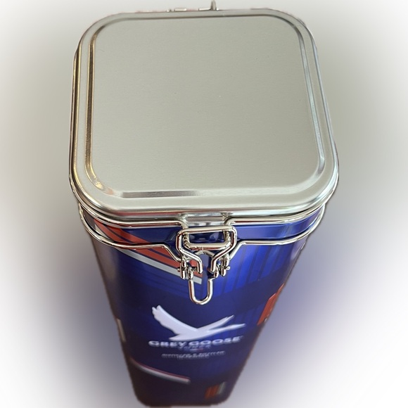 Grey Goose decorative tin container bar kitchen organizer storage NEW gift box - Picture 2 of 7